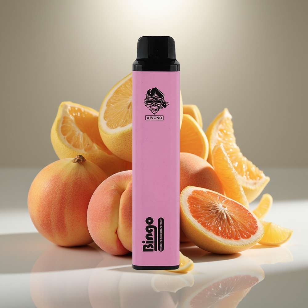 Aivono AIM BINGO 4000 Puffs Balta Persika Greipfrūts 10 mL 1000mAh