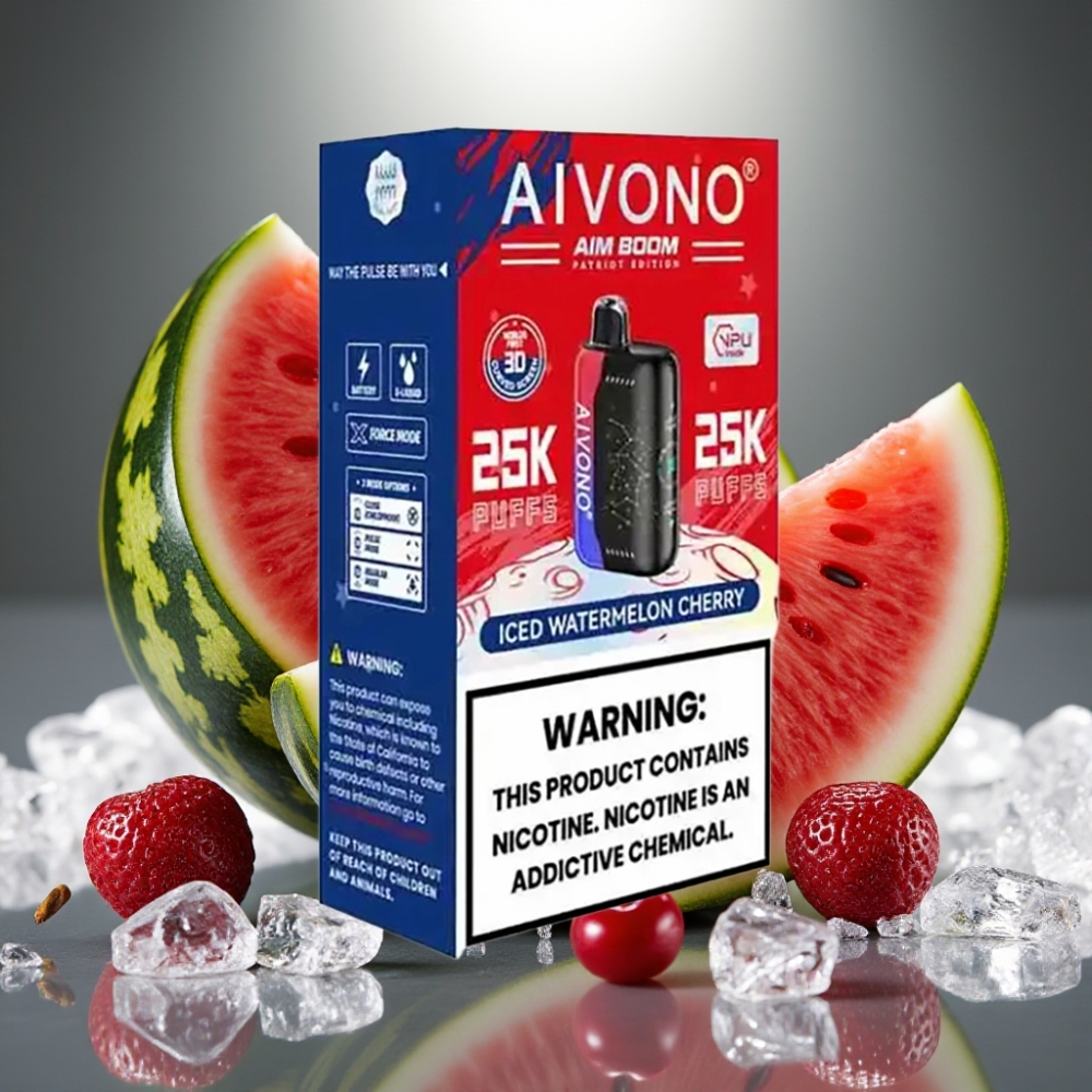 Aivono AIM BOOM 25000 Puffs Iced Watermelon Cherry 5% 650mAh Type-C