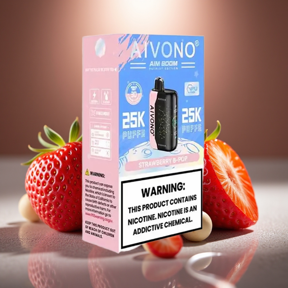 Aivono AIM BOOM Strawberry B Pop 25000 Puffs 28ml 650mAh