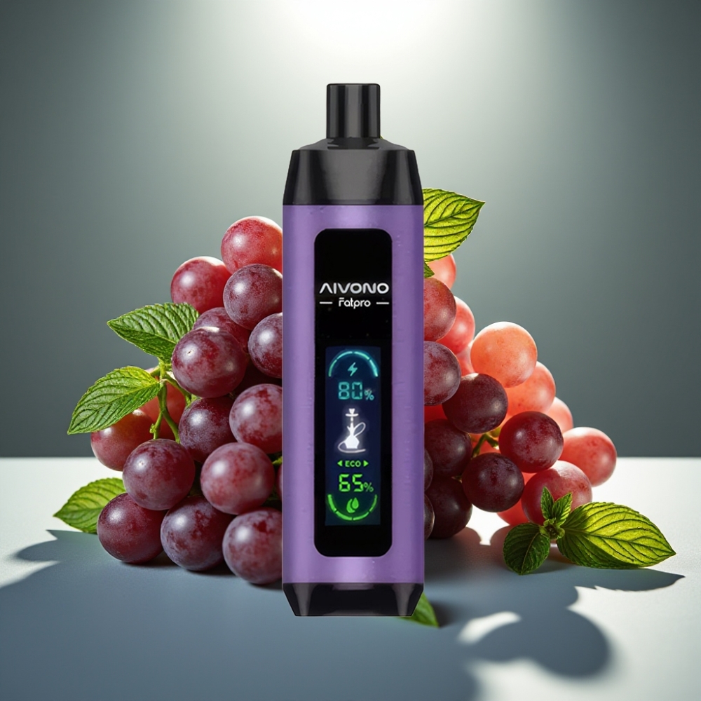 Aivono AIM FATPRO 22000 Puffs 28ml E-liquid Grape Mint 5% Nicotine