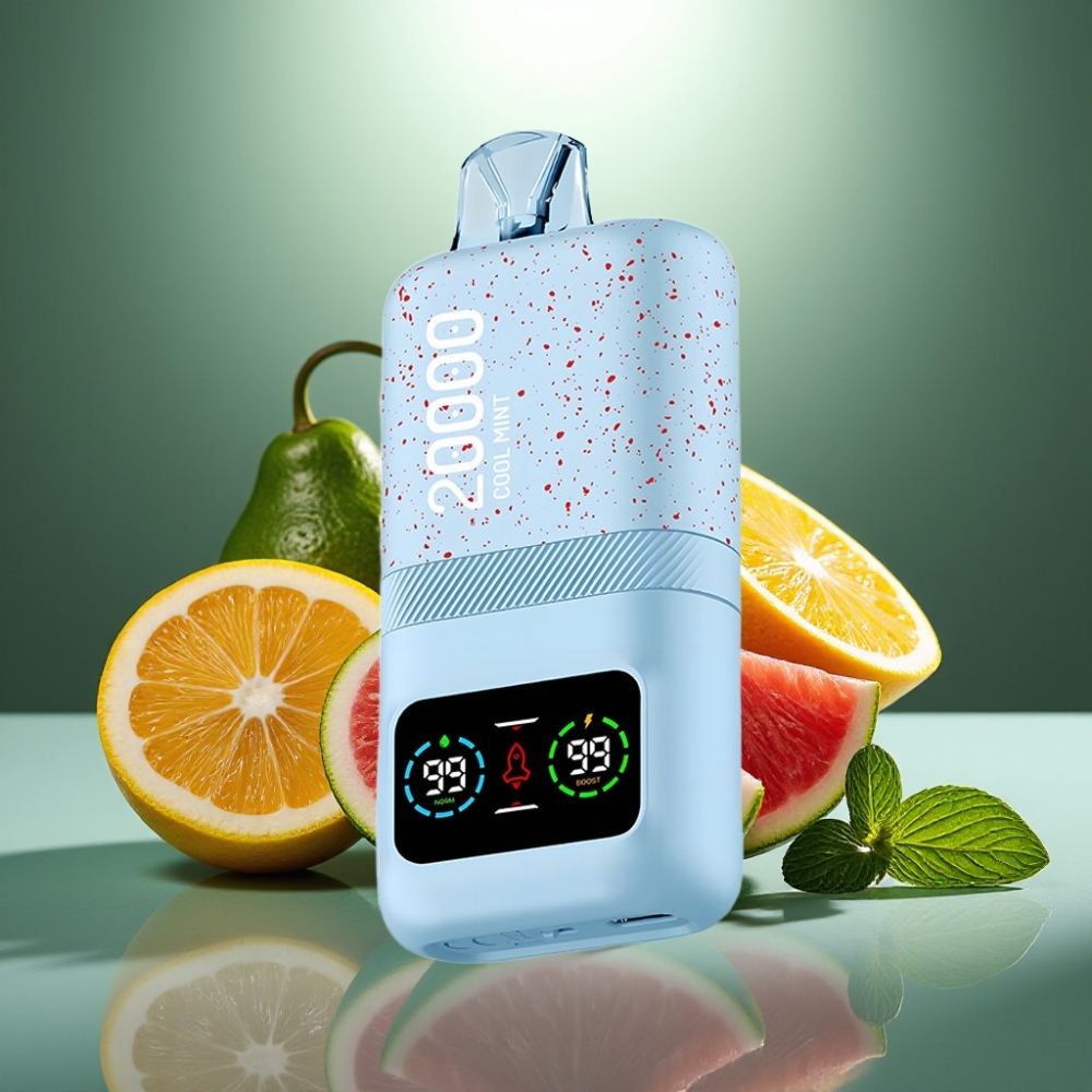 Aivono AIM MAGIC 20000 Puffs Dual Mesh Coils Coolmēta LCD displejs