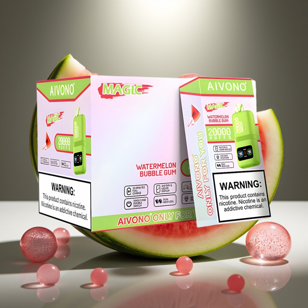 Aivono AIM MAGIC 20 000 Pūšu Disposable Vape Arbūzes Koļu Gumija & LCD displejs