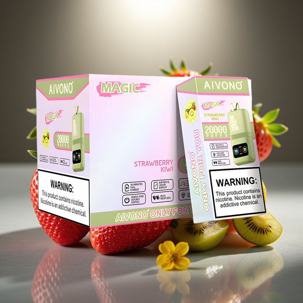 Aivono AIM MAGIC 20 000 Puffs zemenu kiwi 26ml Dual Mesh Coils Type-C