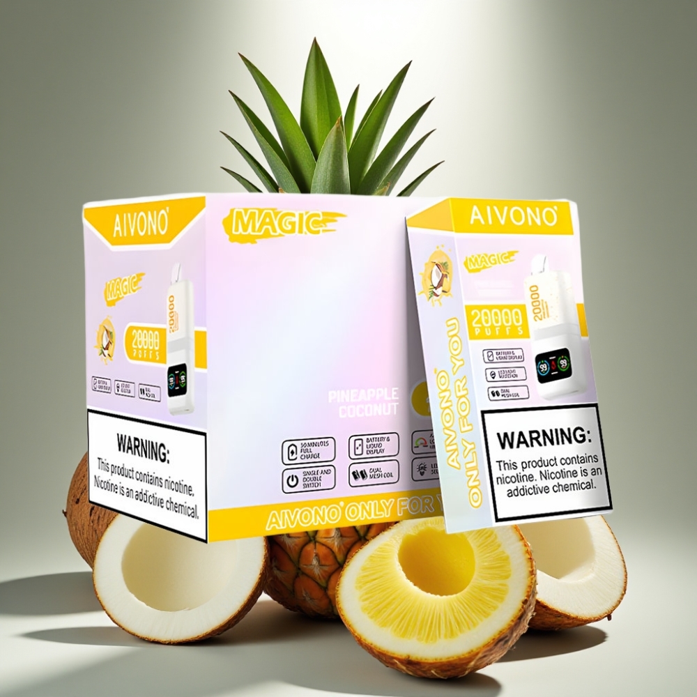 Aivono AIM MAGIC Ananāsu kokosriekstu garša 20000 Puffs Dual Mesh Coils Type-C