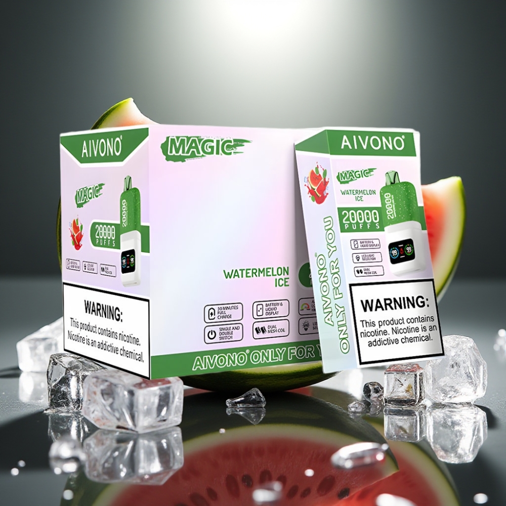 Aivono AIM MAGIC Watermelon Ice 20000 Puffs Dual Mesh Coils LCD Display