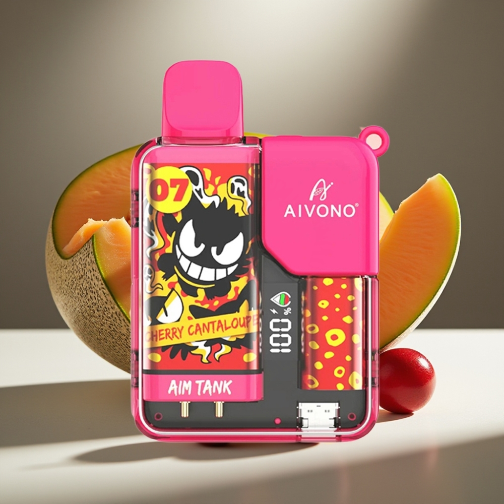 Aivono AIM-TANK 9500 Puffs 18ml Kiršu Melone LCD Disposable Vape