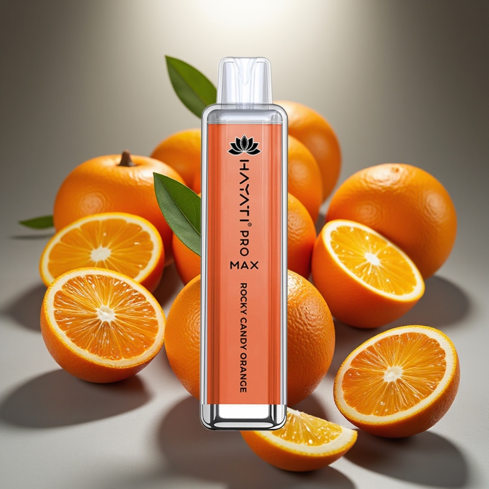 Hayati Pro Max 4000 Puffs Disposable Vape Akmens Konfekšu Apelsīns ar LED gaismu un 1400mAh bateriju