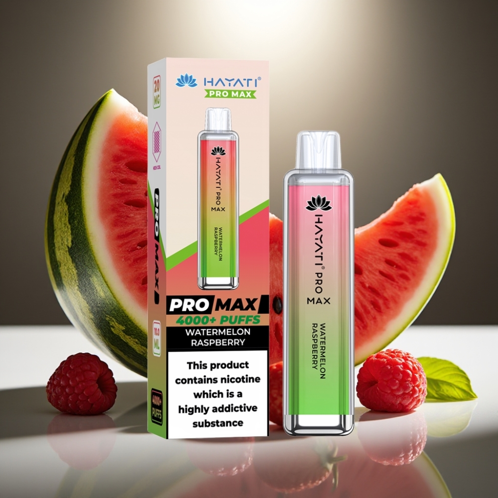 Hayati Pro Max 4000 Puffs Disposable Vape Arbūzu Aveņu ar 1400mAh bateriju un LED gaismu