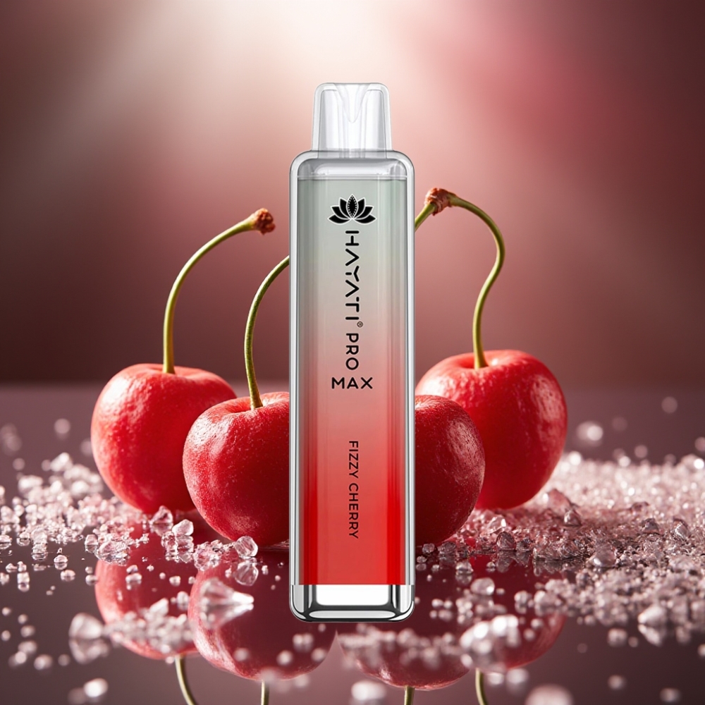 Hayati Pro Max 4000 Puffs Disposable Vape Dzidrais Ķirsis ar LED gaismu un 1400mAh bateriju