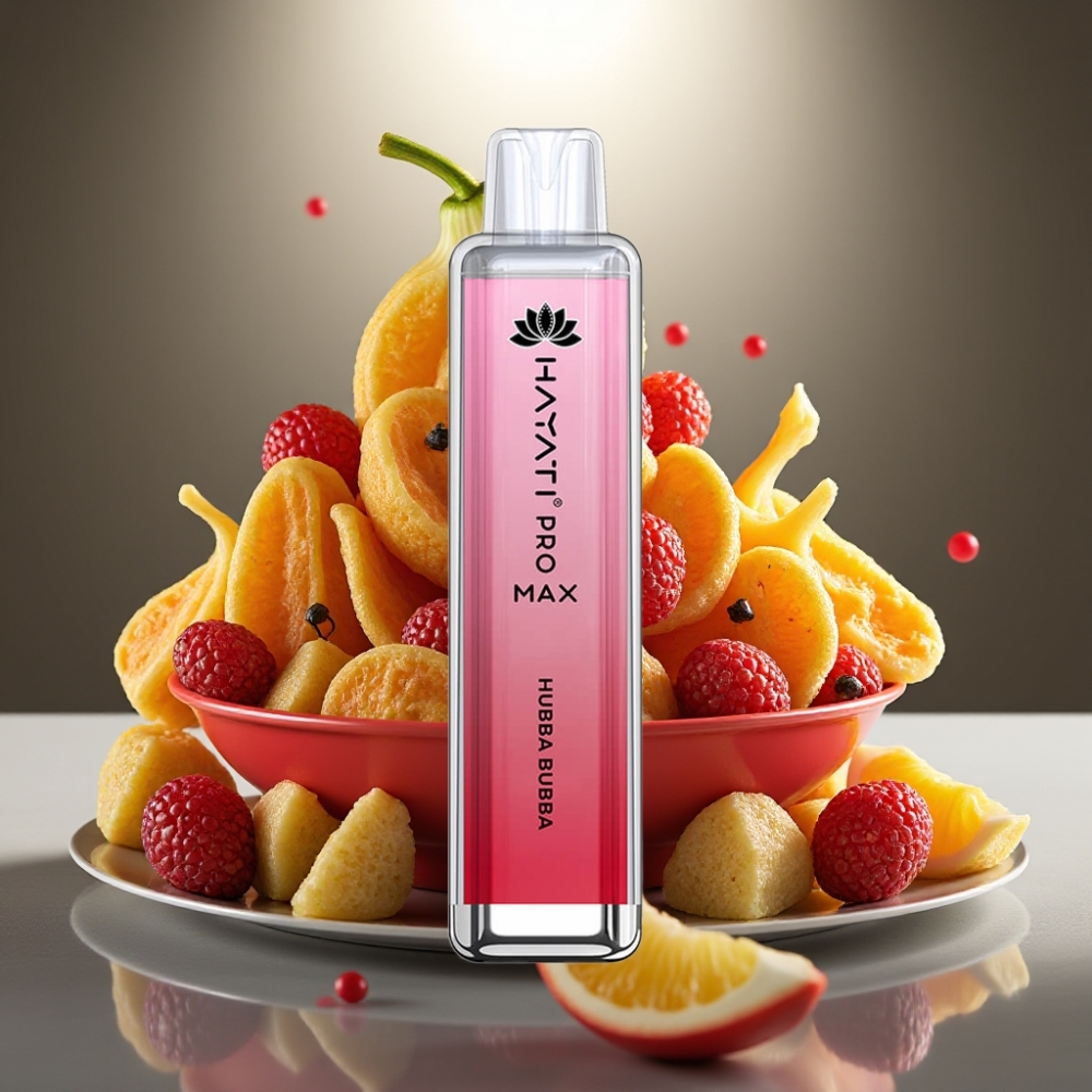 Hayati Pro Max 4000 Puffs Disposable Vape Gaismas kristāls ar Hubba Bubba garšu un 1400mAh bateriju