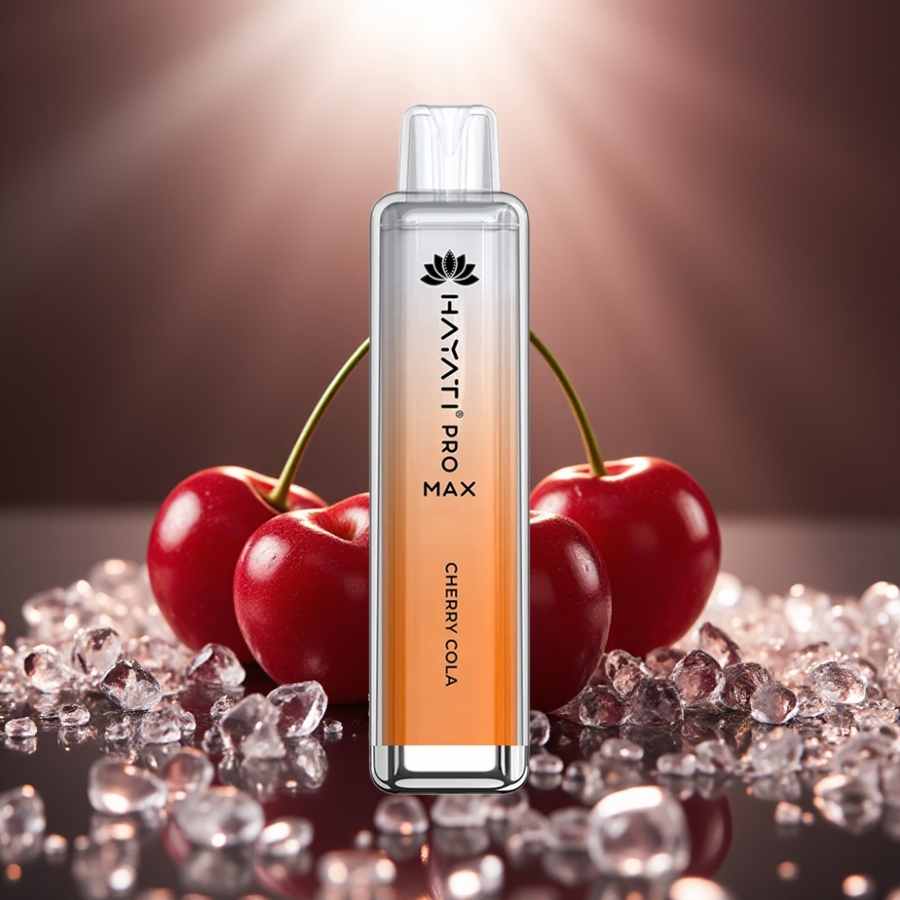 Hayati Pro Max 4000 Puffs Disposable Vape Kiršu Kola ar LED gaismu un 1400mAh bateriju
