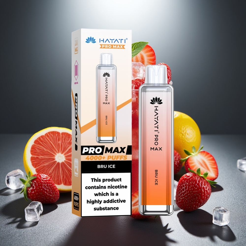 Hayati Pro Max 4000 Puffs Disposable Vape Ledus Bru 1400mAh