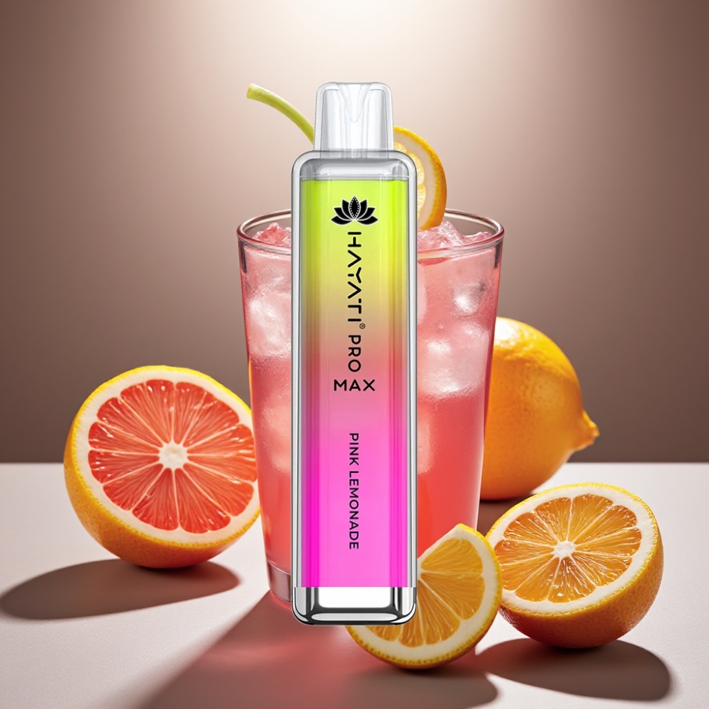 Hayati Pro Max 4000 Puffs Disposable Vape Rozes Citronādes Garša, 2ml tvertne, 1400mAh