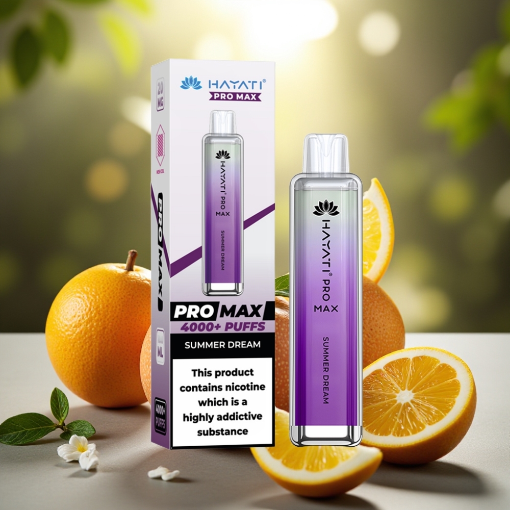 Hayati Pro Max 4000 Puffs Disposable Vape Vasaras Sapnis ar LED gaismu
