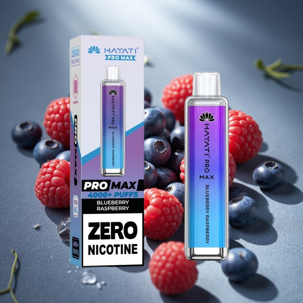 Hayati Pro Max 4000 Puffs Disposable Vape Zilā Aveņu Mellenes ar 1400mAh bateriju un LED gaismu