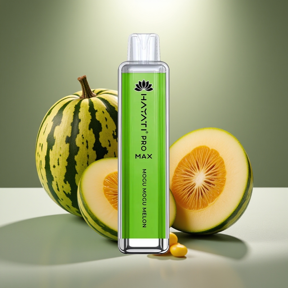 Hayati Pro Max Dual Coil 4000 Puffs Disposable Vape Mogu Mogu Melona