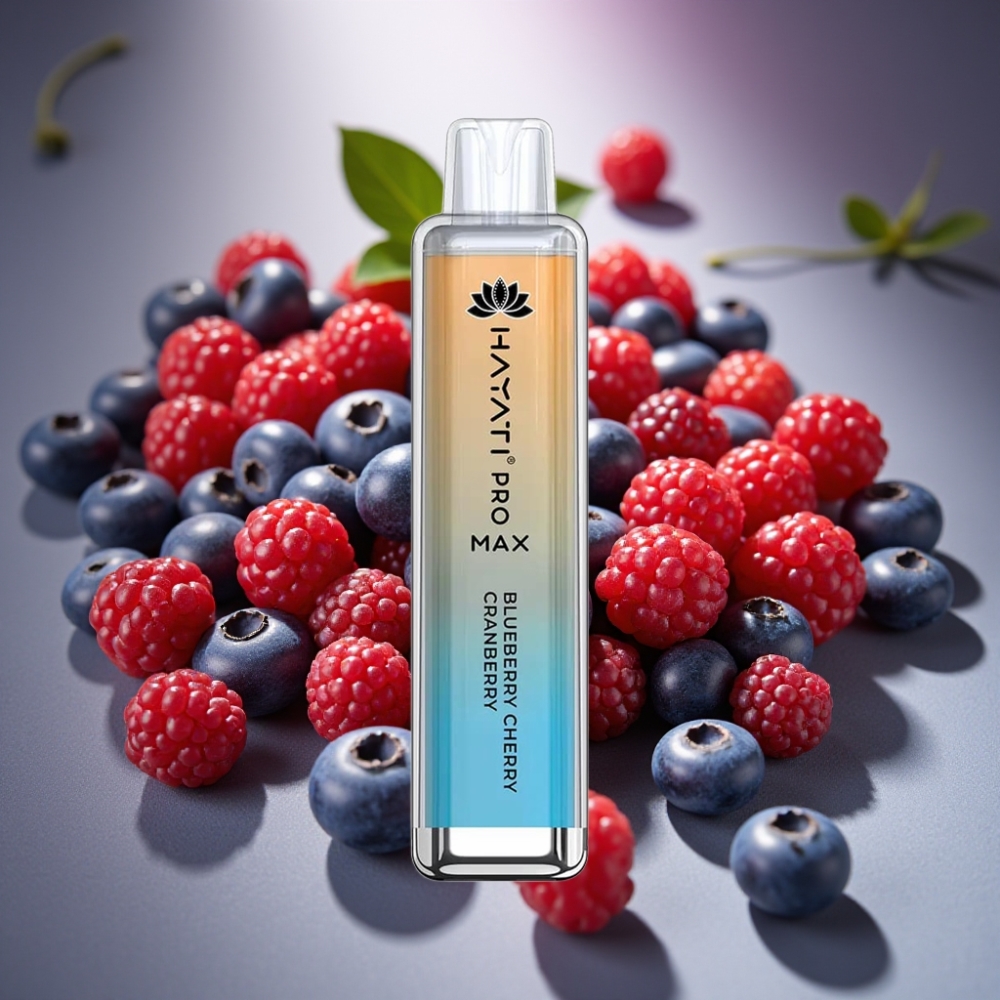 Hayati Pro Max Dzērveņu Mellenes Ķiršu 4000 Puffs Disposable Vape