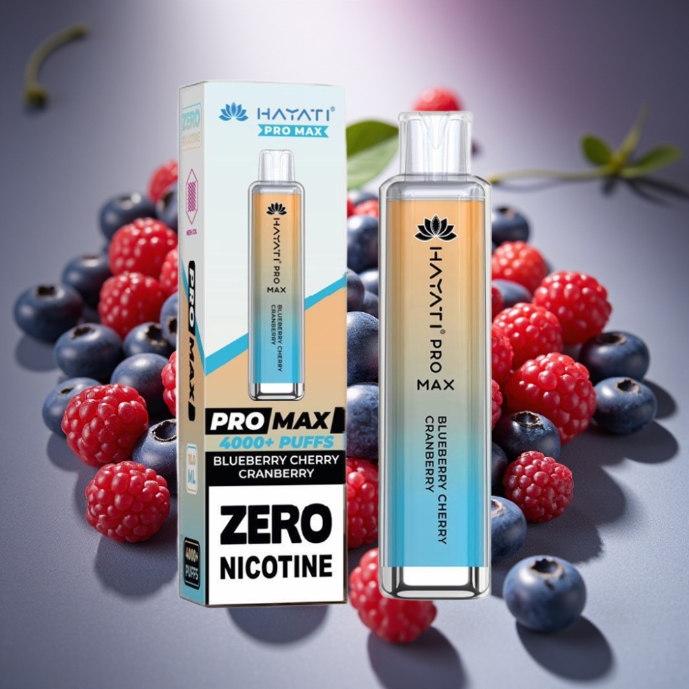 Hayati Pro Max Dzērveņu Mellenes Ķiršu 4000 Puffs Disposable Vape