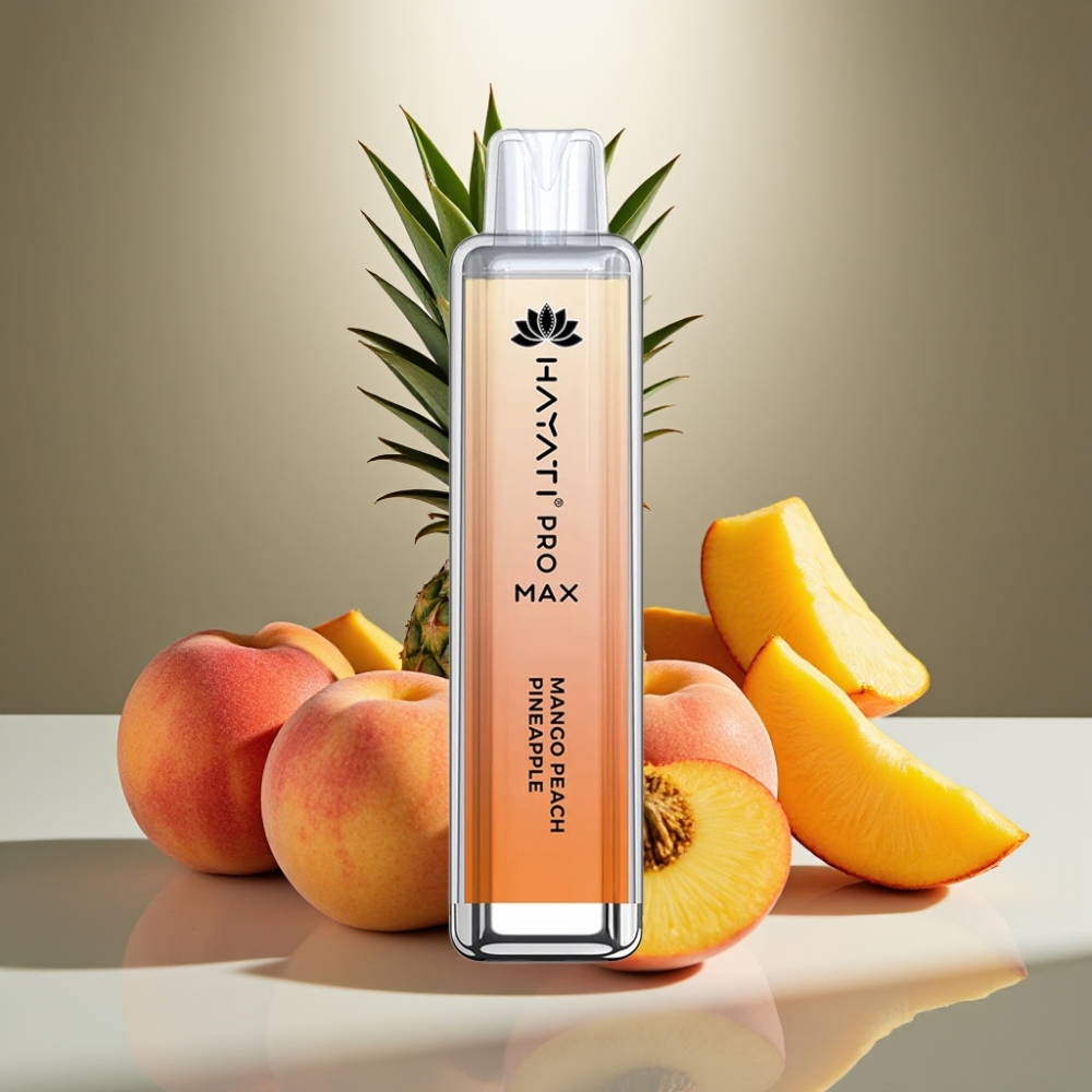 Hayati Pro Max Dzīvesriekstu Persiku Ananāsu 4000 Puffs Disposable Vape