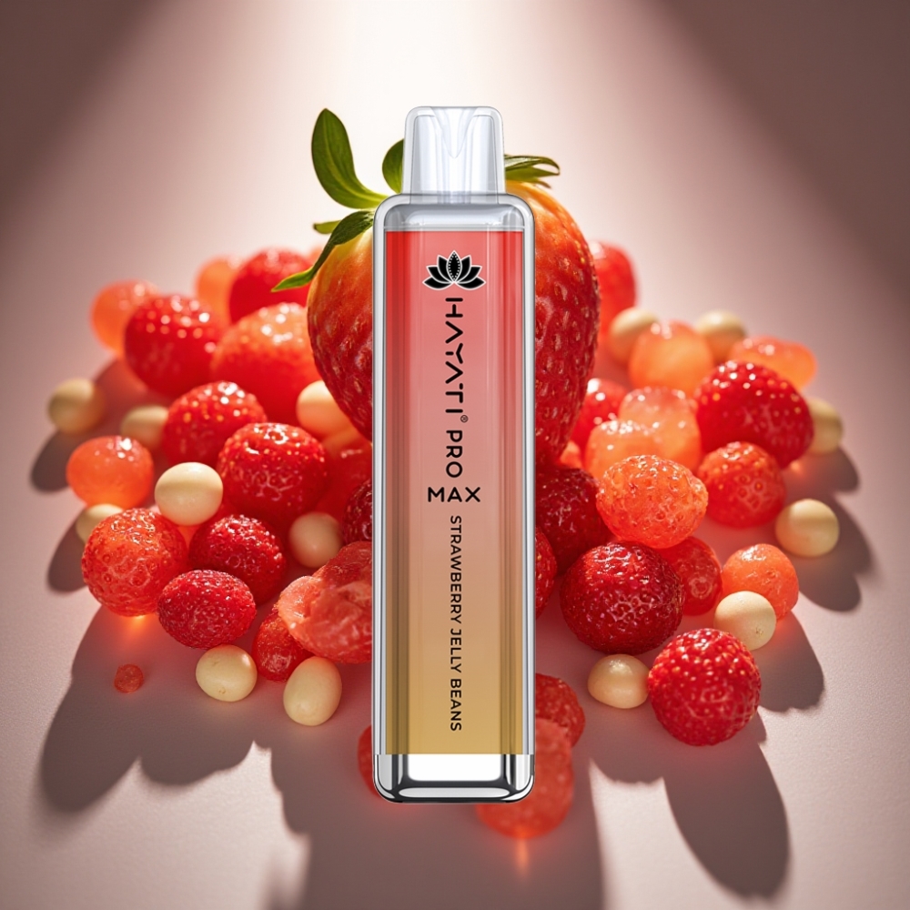 Hayati Pro Max Zemeņu Želejas 4000 Puffs Disposable Vape Dual Mesh Coil
