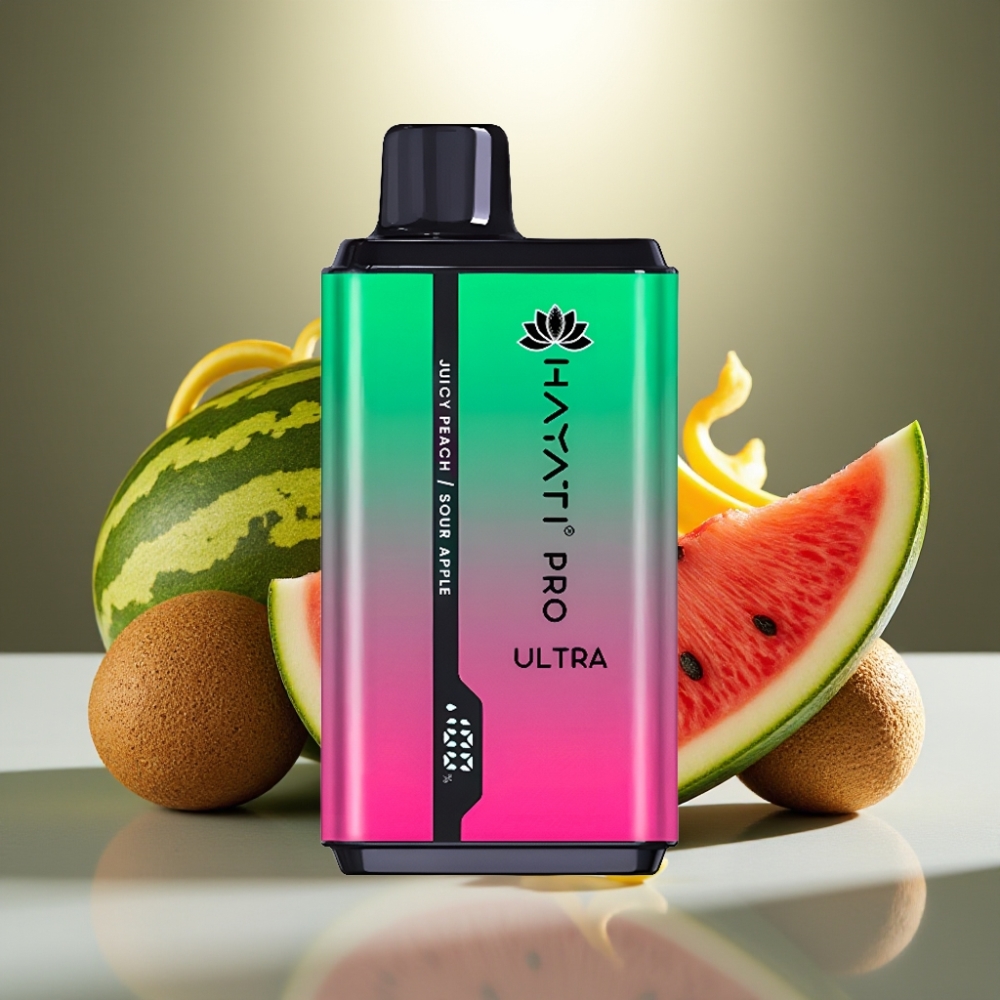 Hayati Pro Ultra 15000 Puffs Arbūzu Ķīviu Passifruktu Disposable Vape 2×12ml 2%