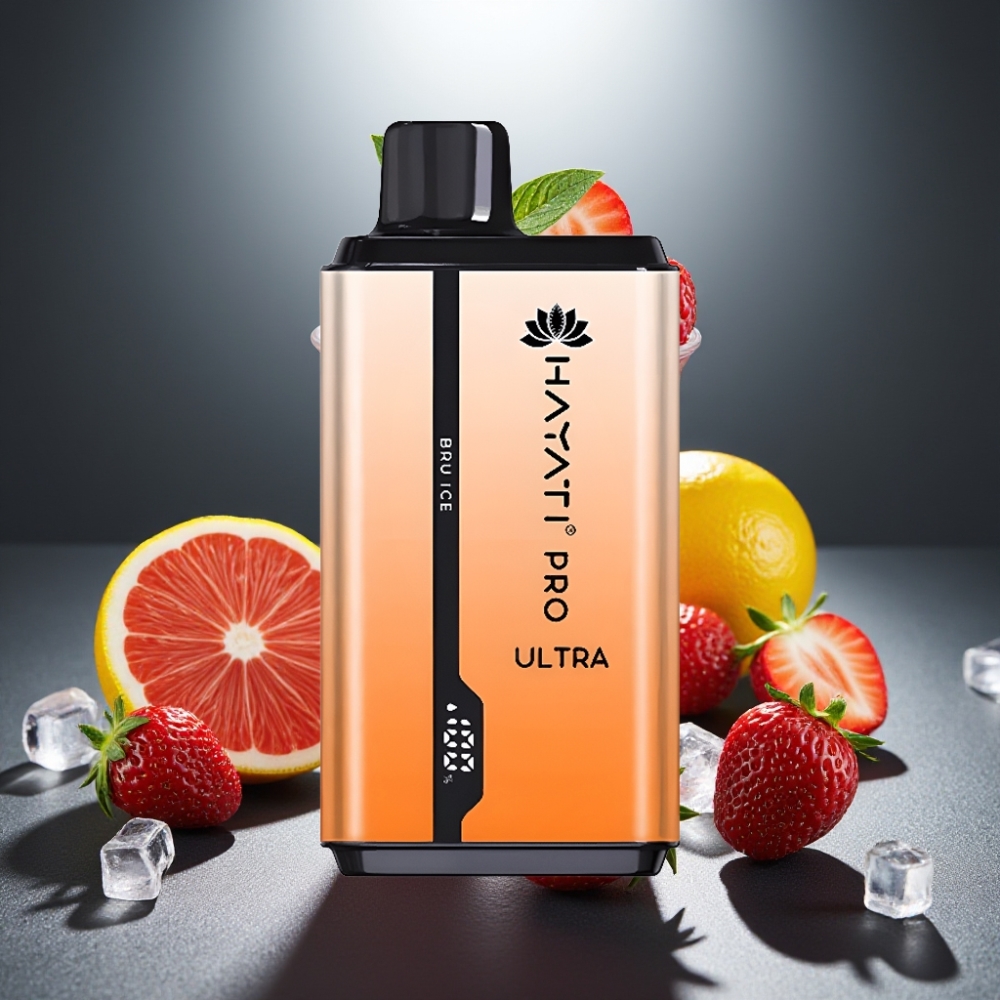 Hayati Pro Ultra 15000 Puffs Disposable Vape Brūšļu Ledus ar 850mAh bateriju