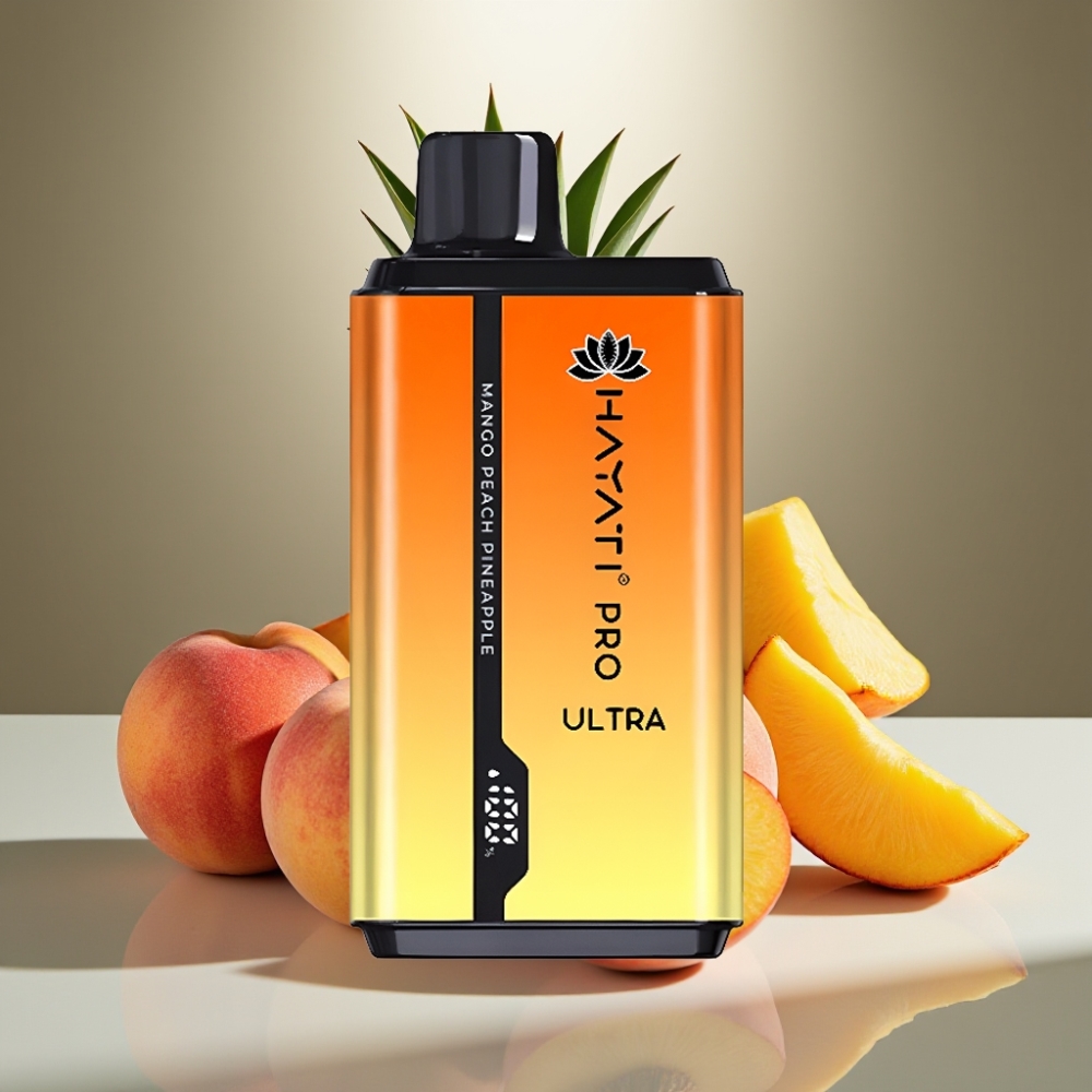 Hayati Pro Ultra 15000 Puffs Disposable Vape Mango Peach Pineapple 2×12ml 2%