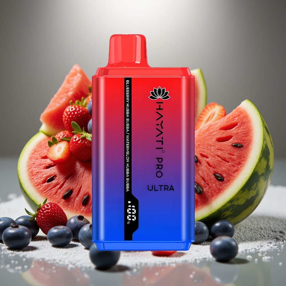 Hayati Pro Ultra 15000 Puffs Divu 12ml Dzērveņu Arbūzu Hubba Bubba
