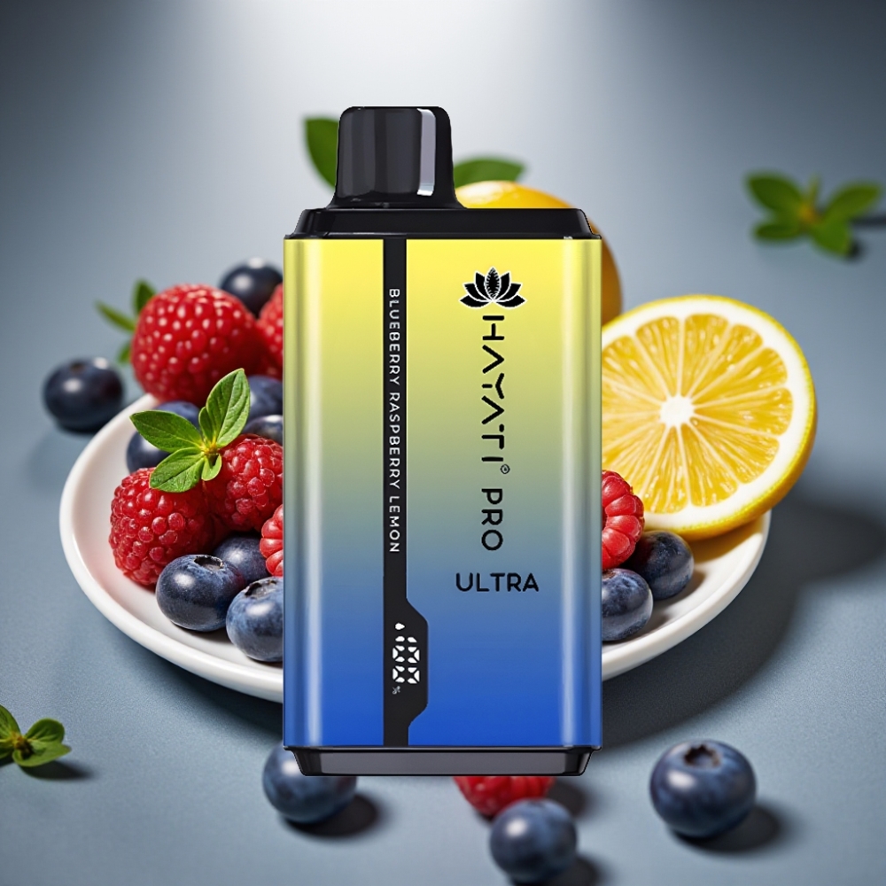 Hayati Pro Ultra 15000 Puffs Dzērveņu Aveņu Citronu Disposable Vape 24ml 2% Nikotīna