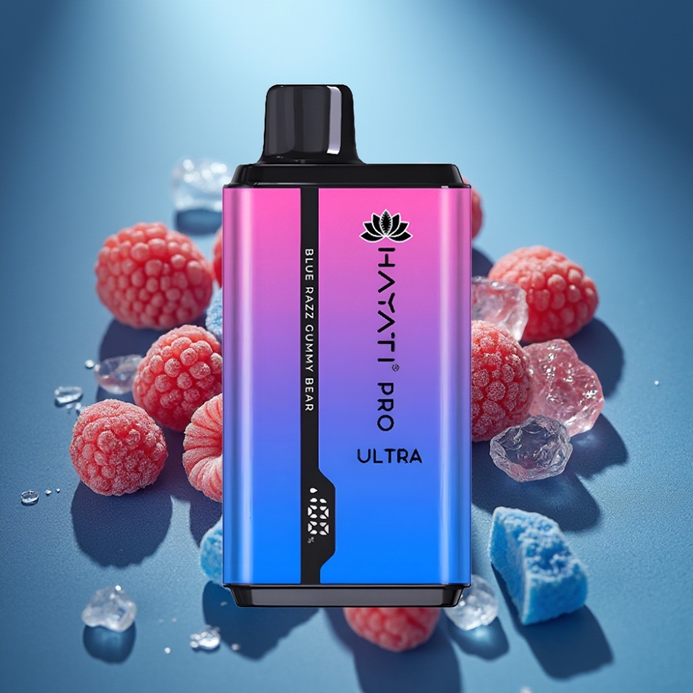 Hayati Pro Ultra 15000 Puffs Zilā Aveņu Gumijlāciņa Disposable Vape 2×12ml 2%