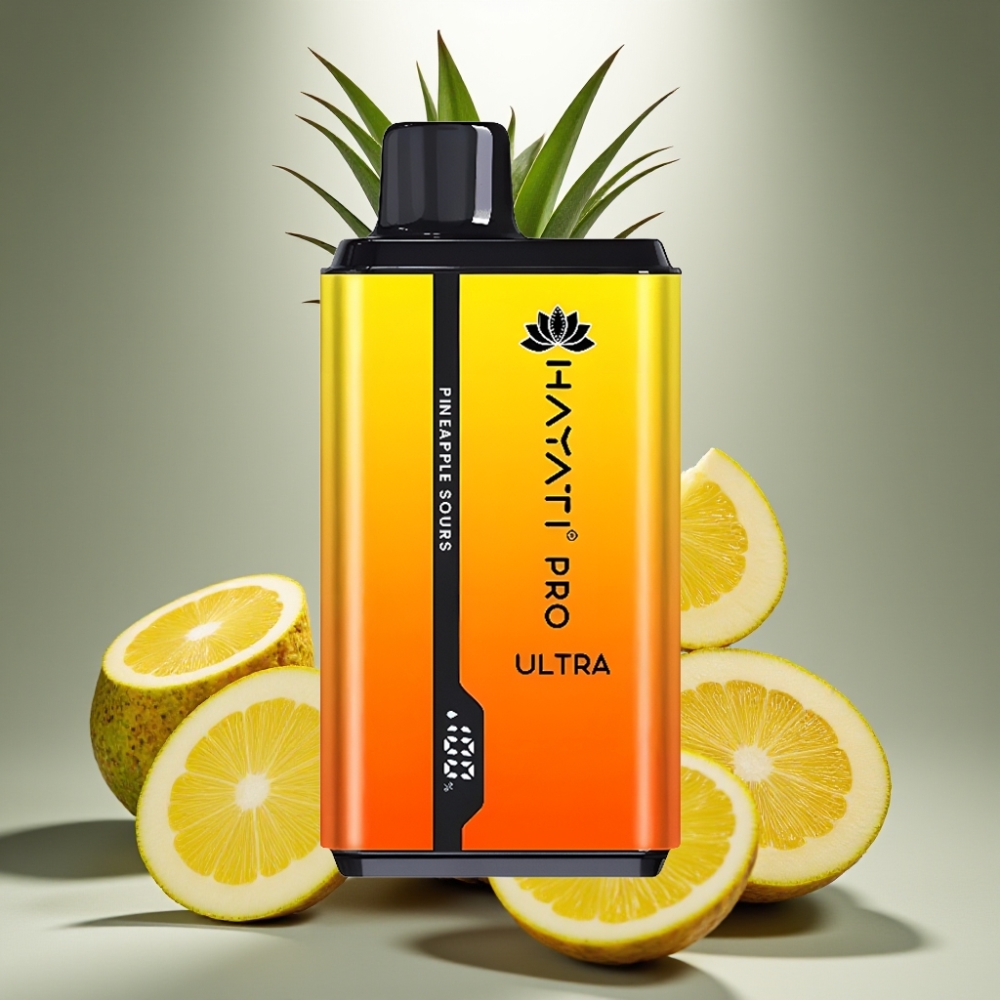 Hayati Pro Ultra Ananāsu Skābās 15000 Puffs 2×12ml