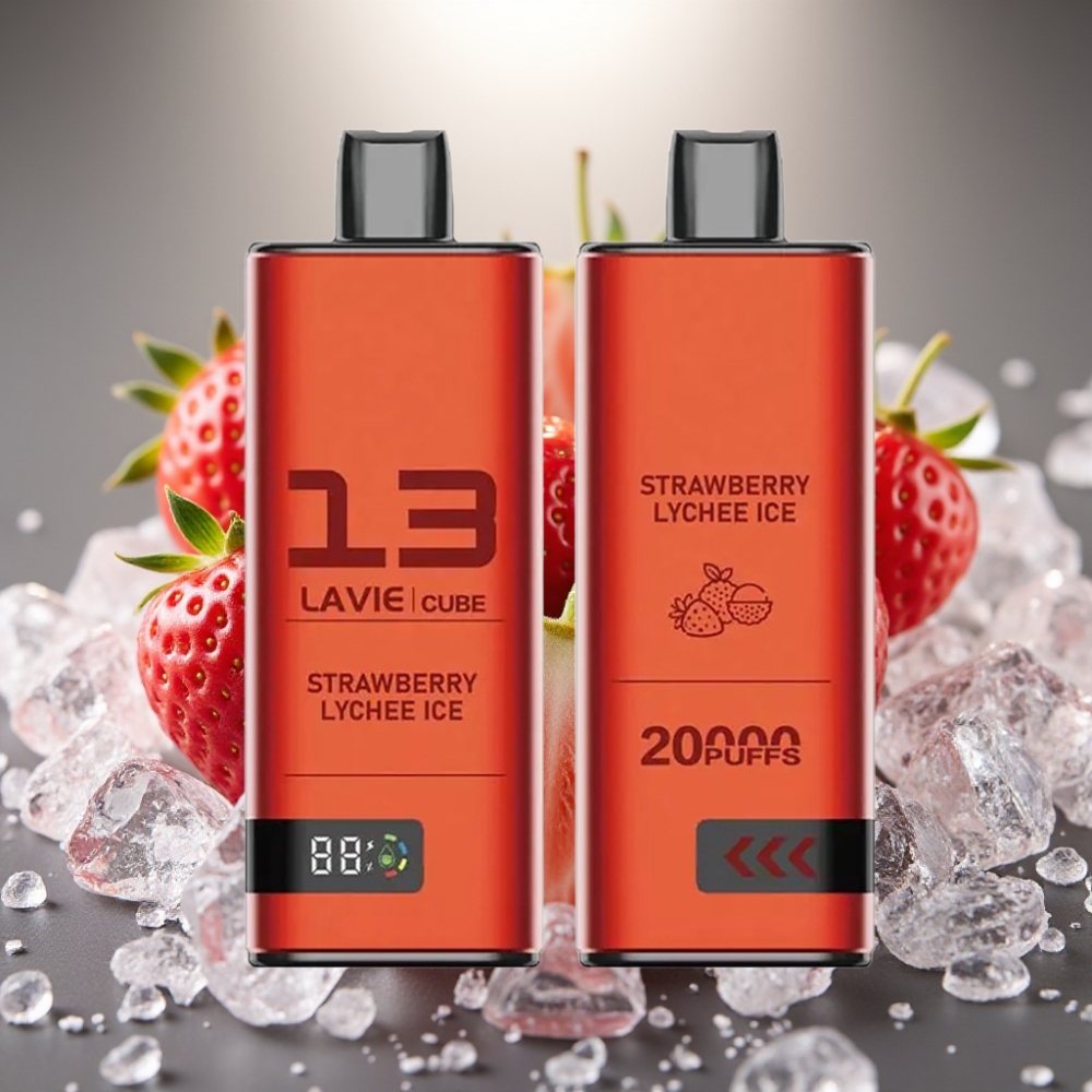Lavie Cube 20000 Puffs 28ML Zemeņu Liči Ledus Disposable Vape