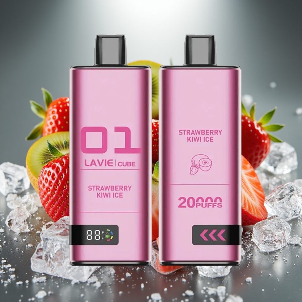 Lavie Cube 20000 Puffs Disposable Vape Zemeņu Kivi Ledus 28ML Type C