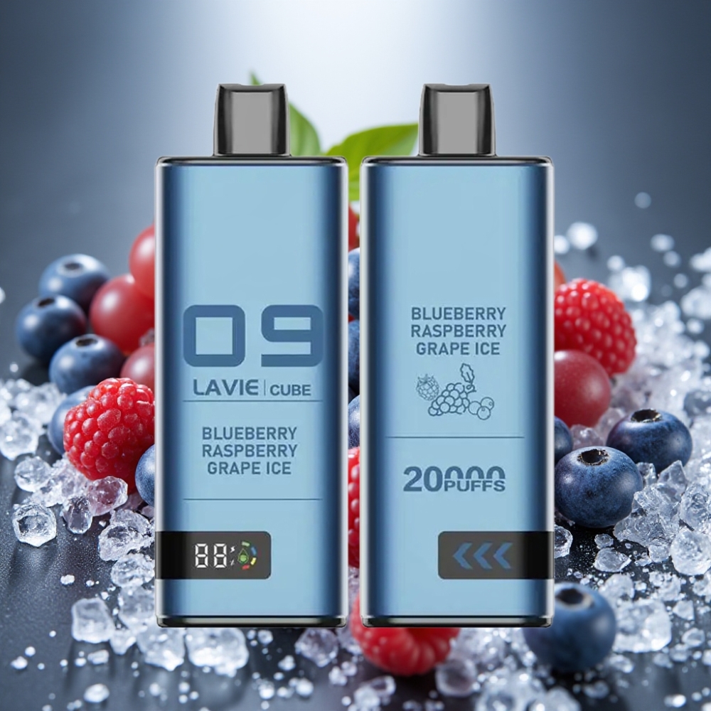 Lavie Cube 20000 Puffs Disposable Vape Zemenes Aveņu Vīnogu Ledus 28ML