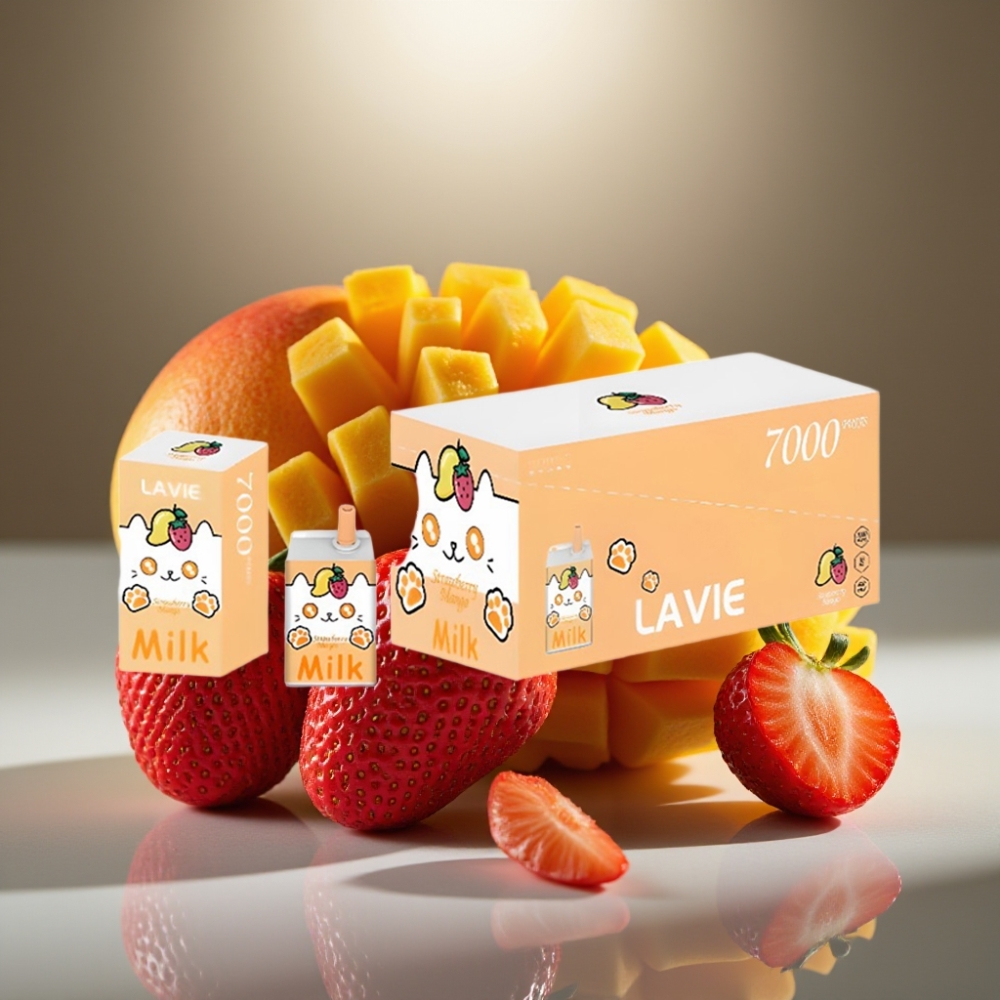 LAVIE Milk 7000 Puffs Disposable Vape Zemenes Mango 16ML 5%