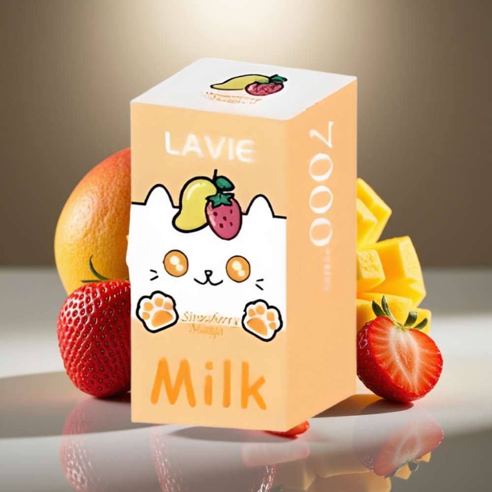 LAVIE Milk 7000 Puffs Disposable Vape Zemenes Mango 16ML 5%