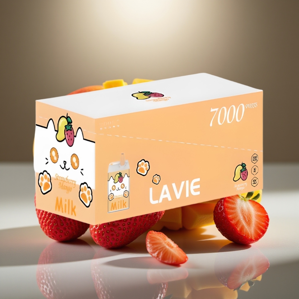 LAVIE Milk 7000 Puffs Disposable Vape Zemenes Mango 16ML 5%