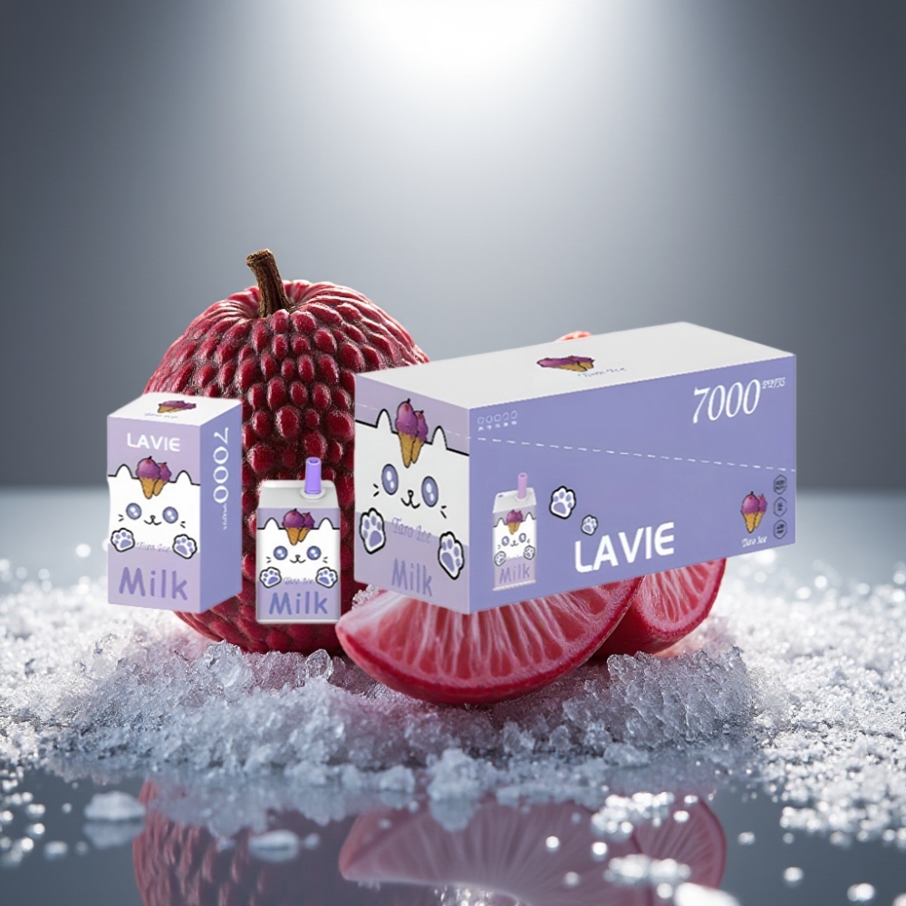 LAVIE Milk 7000 Puffs Taros Ledus Disposable Vape ar 16ML e-šķidruma
