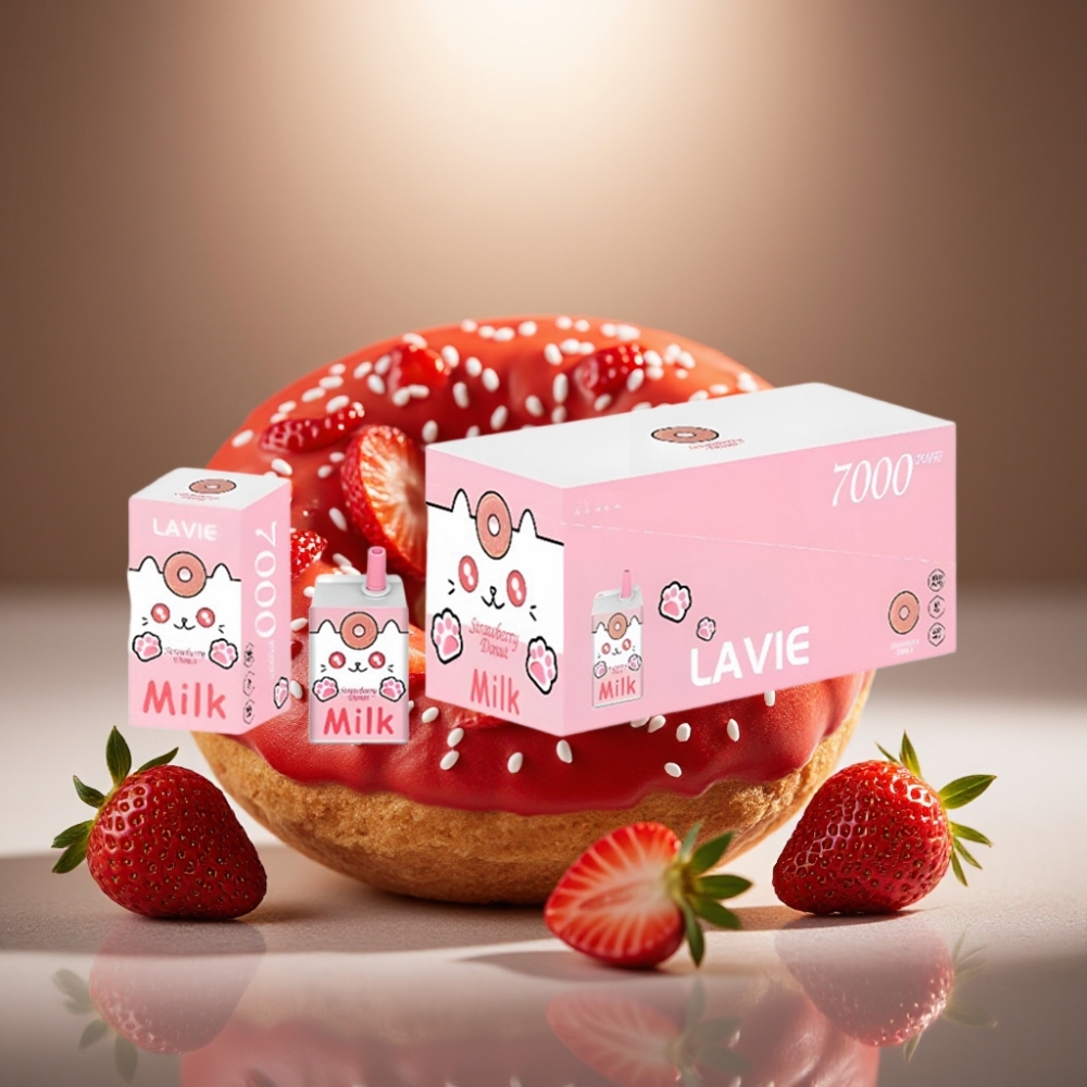 LAVIE Milk 7000 Puffs Zemeņu Donuts Disposable Vape 16ML
