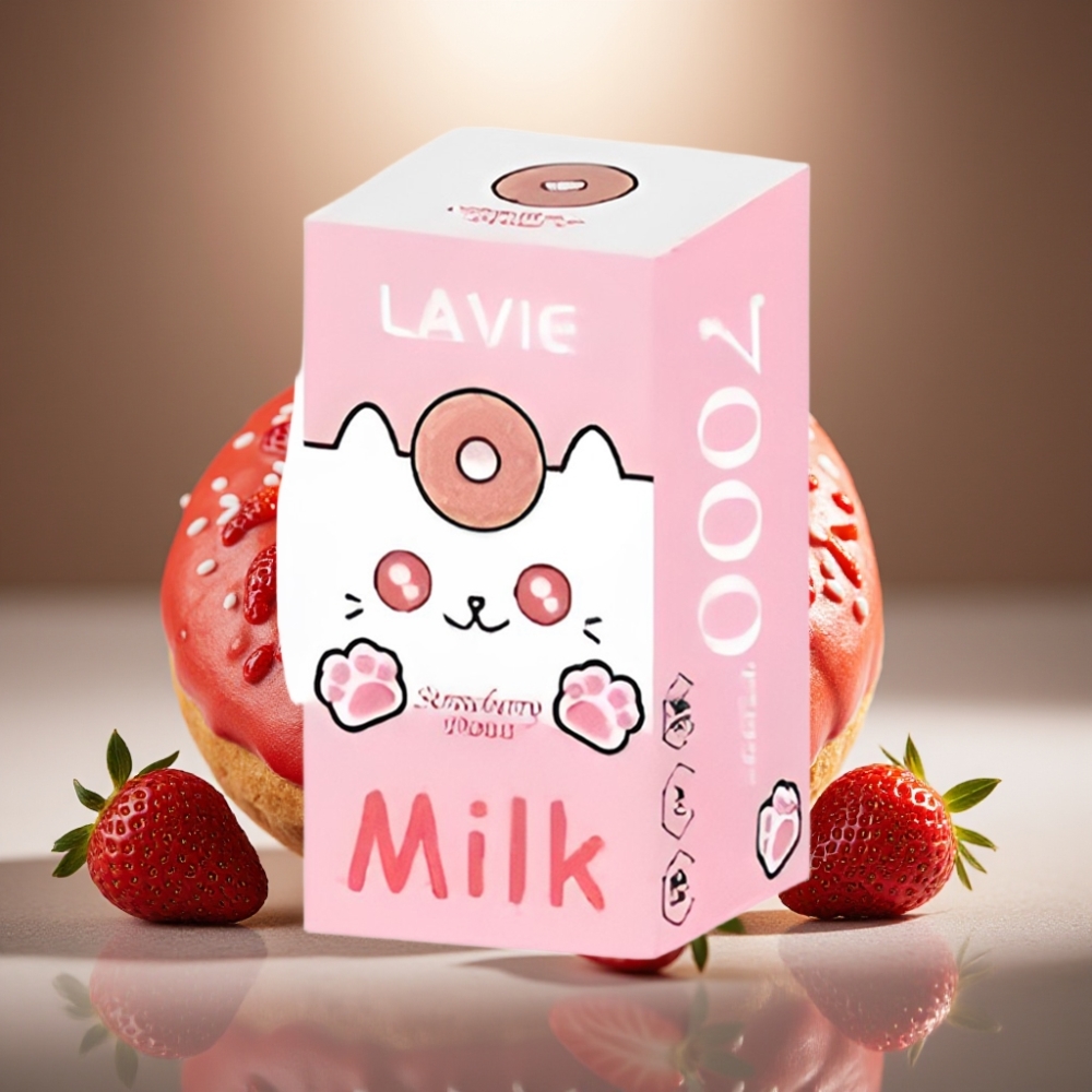 LAVIE Milk 7000 Puffs Zemeņu Donuts Disposable Vape 16ML