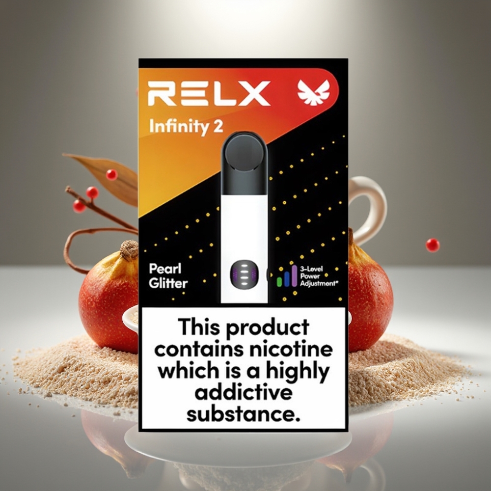 RELX Infinity 2 Pērļu Pulveris Vape ierīce, 1.9 ml, Metālisks apdare