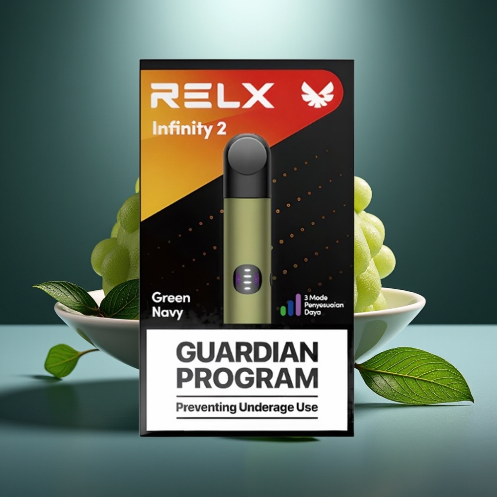 RELX Infinity 2 Vape Device Greennavy (1.9 ml, 600-650 puffs, Metāla apdare)