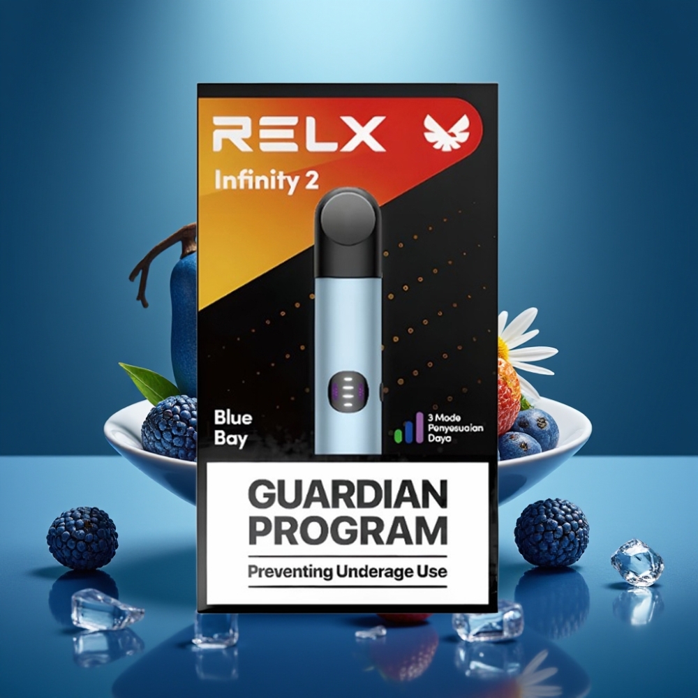 RELX Infinity 2 Vape Device Zils (1,9 ml, Metāla apdare, 440mAh)