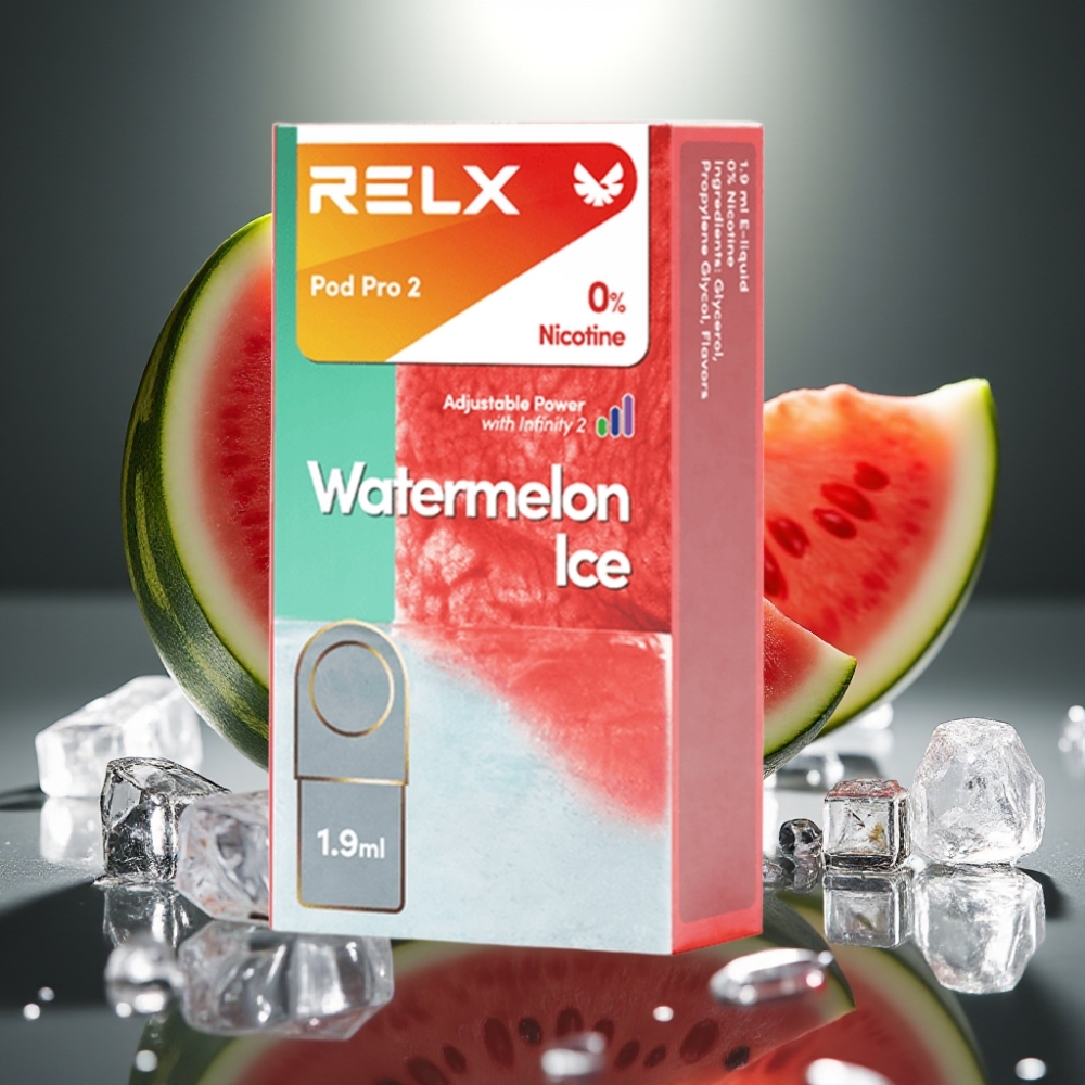 RELX Pod Pro 2 0% Arbūzu Ledus 600 puffs 1.9ml 3 režīmi