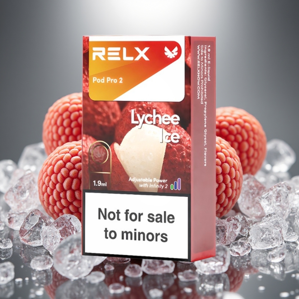 RELX Pod Pro 2 0% Nikotīna 1.9ml Liči Ledus 600 Piepildījumi