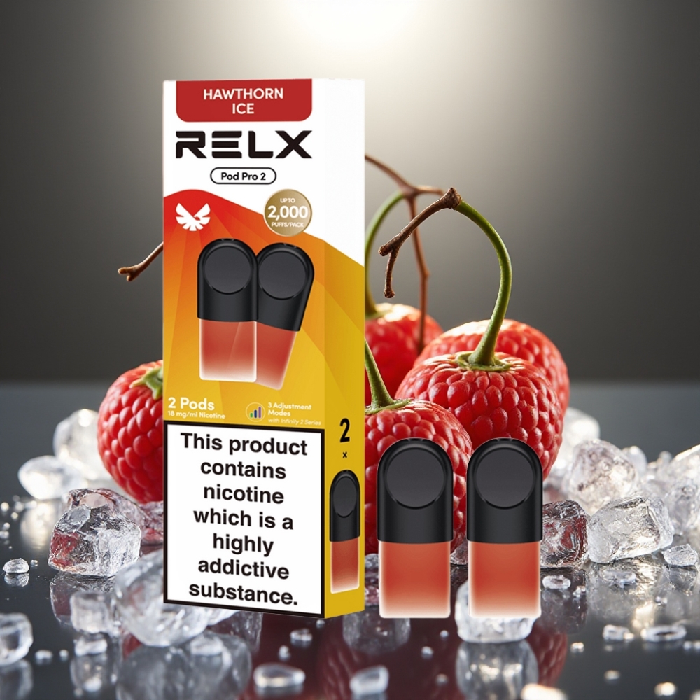 RELX Pod Pro 2 1.8% Baltā ērkšķoga Ledus 1.9ml 600 puffs 3 režīmi