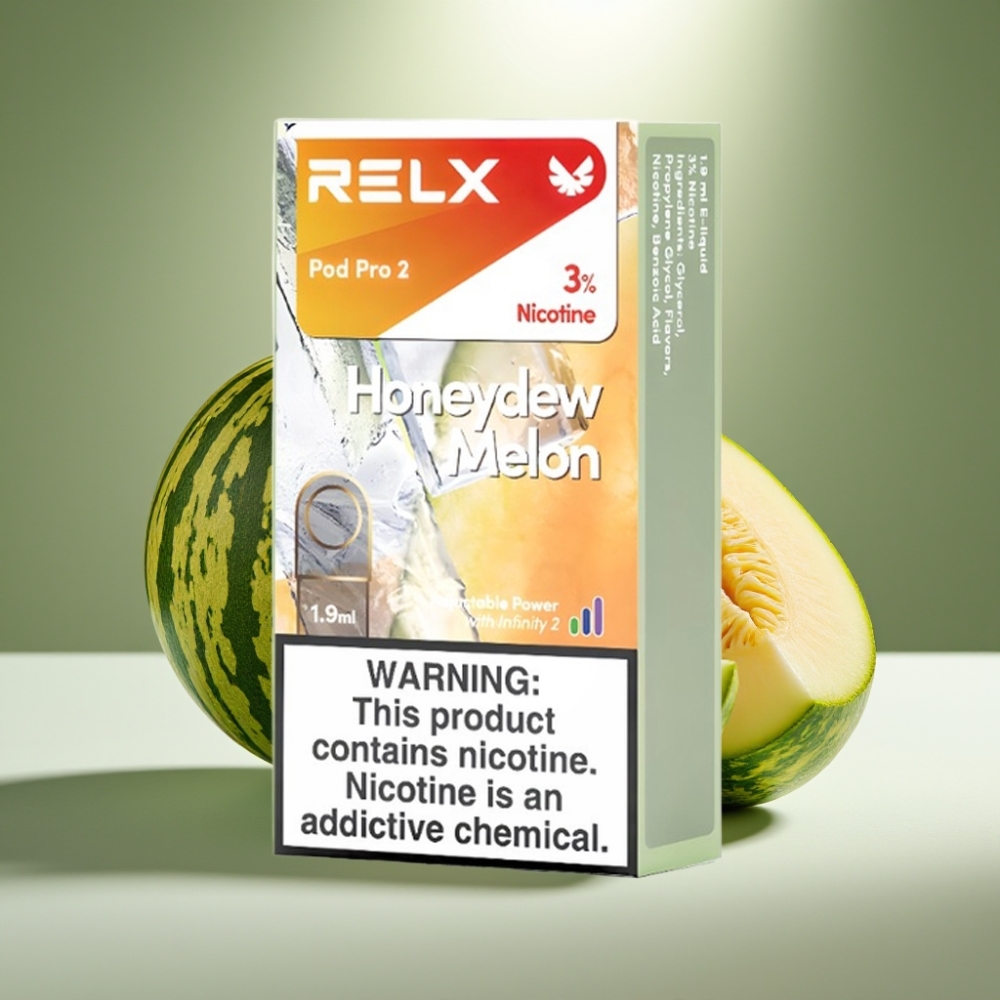 RELX Pod Pro 2 3% Medusmelone 1.9ml 600 puffs 3 sprieguma režīmi