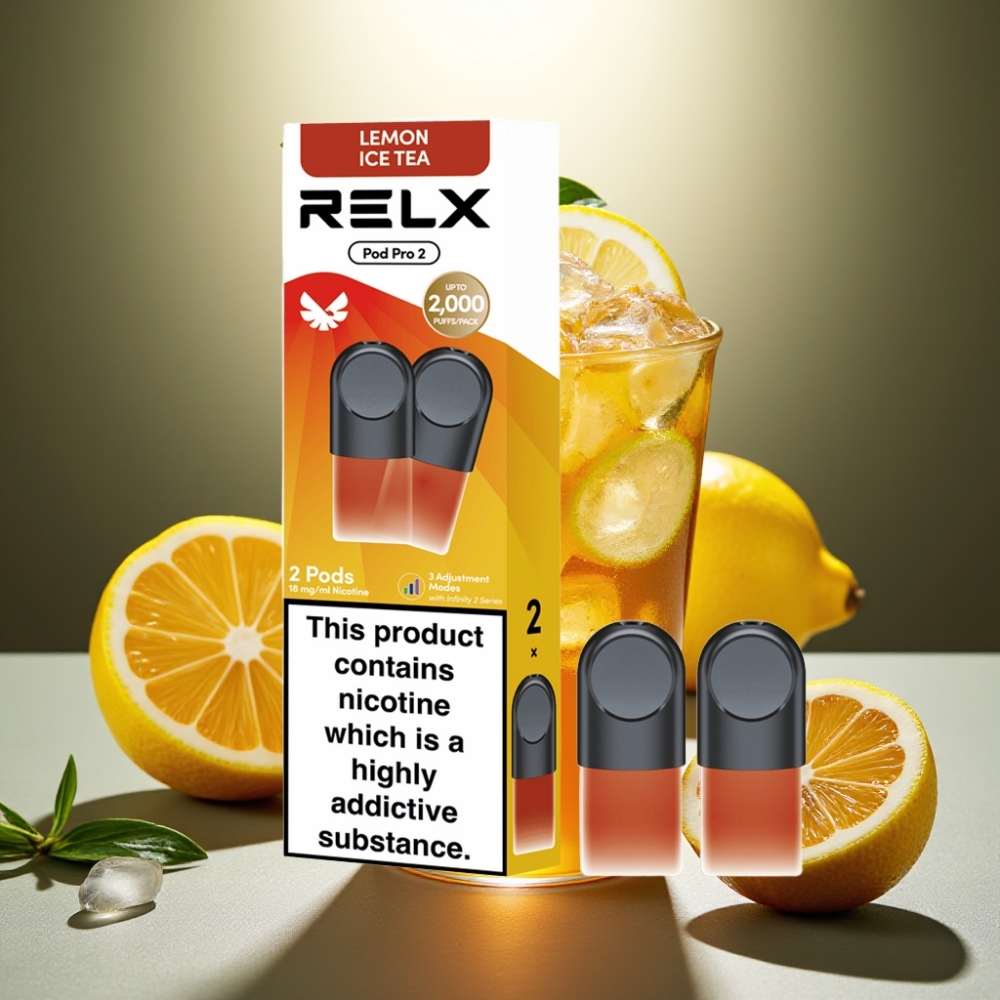 RELX Pod Pro 2 Ledus Tēja-Citrons Nikotīns 1.8% 600 pūkšanas 1.9ml