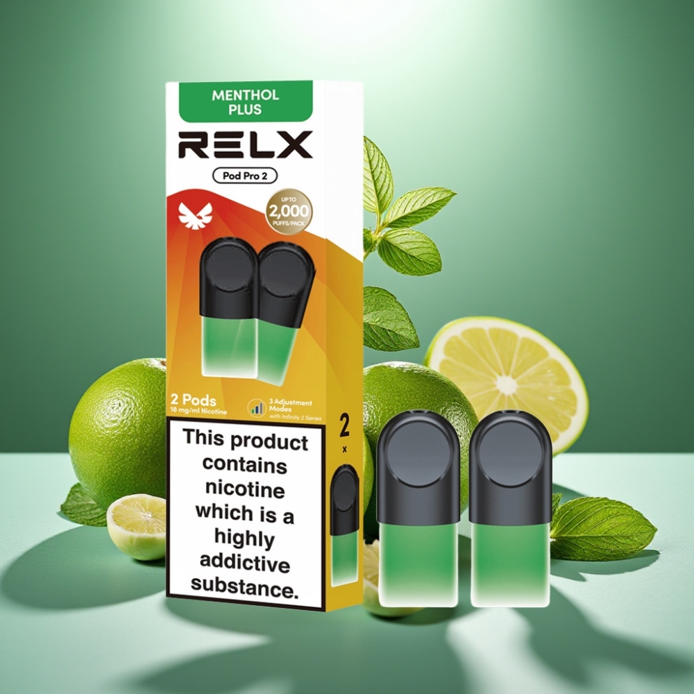 RELX Pod Pro 2 Mint-Menthol Plus 1.8% Nikotīns 600 Pūtieni 1.9ml