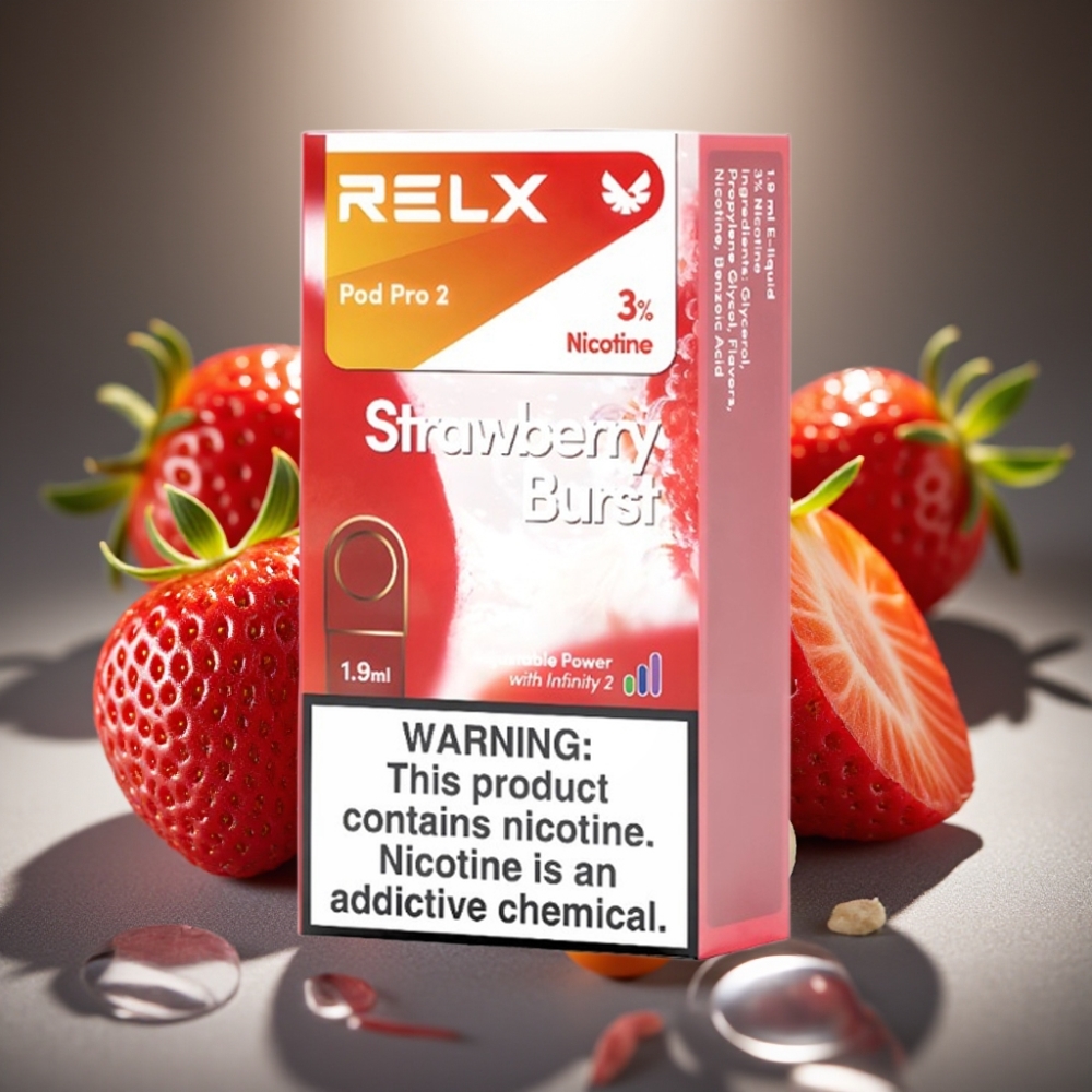 RELX Pod Pro 2 Zemeņu Sprādziena 3% Nikotīna 1.9ml 600 Iekšpūšanas